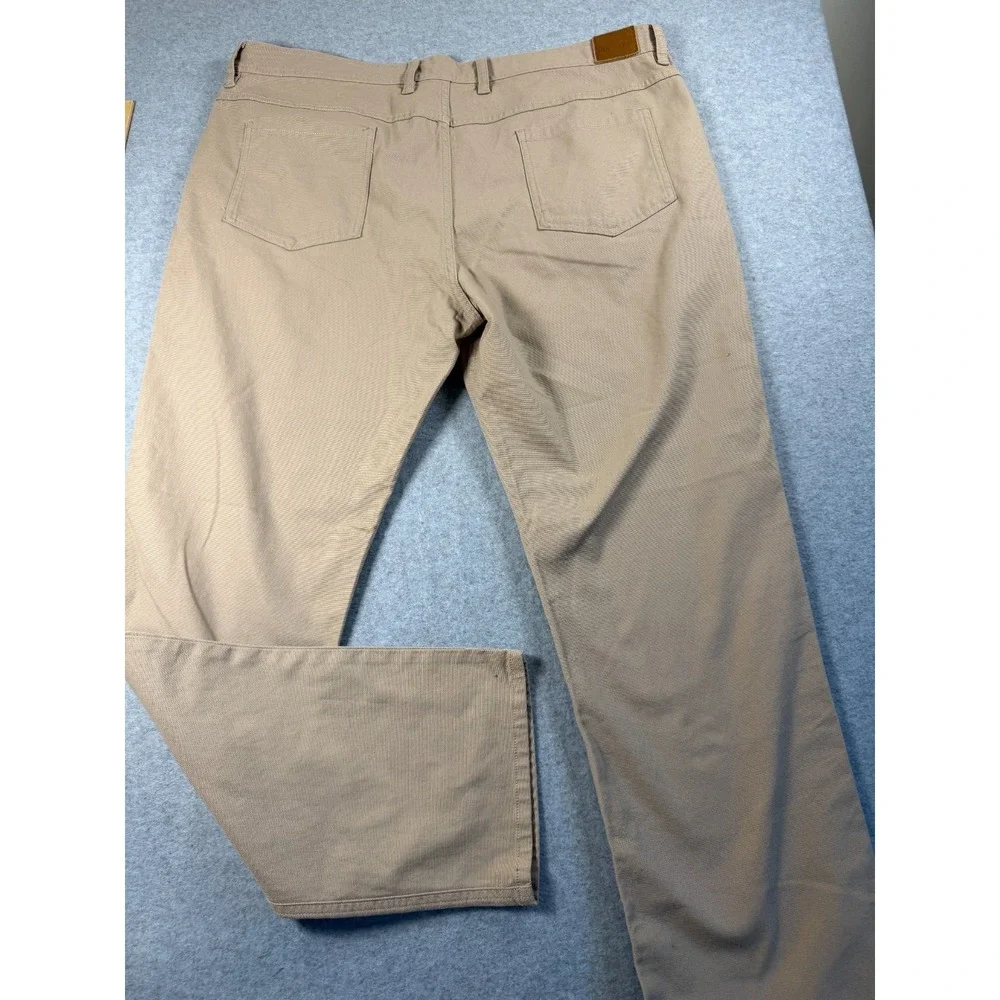 Genteal Comfort Flex 5 Pocket Straight Leg Pants Tan Cotton Mens 40X32 SKU 279